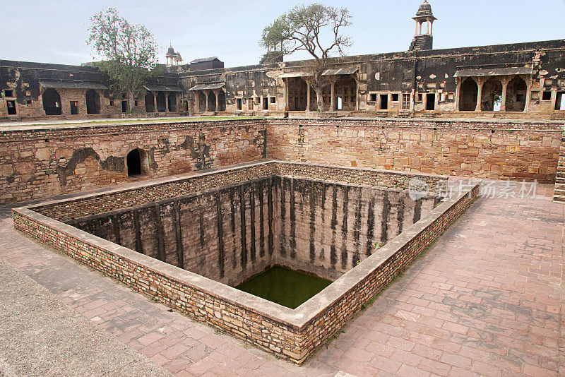 室内设计，Jahangir Mahal和Shah Jahan Mahal，堡垒综合体，瓜廖尔，中央邦，印度